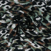 Viscose Poplin - Abstract Animal - Green