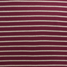 Viscose Blend Jacquard Soft Knit - Stripes - Cranberry