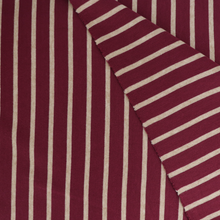 Viscose Blend Jacquard Soft Knit - Stripes - Cranberry