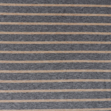 Viscose Blend Jacquard Soft Knit - Stripes - Grey
