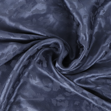 Viscose Cupro Satin - Leopard Jacquard - Dark Periwinkle Blue