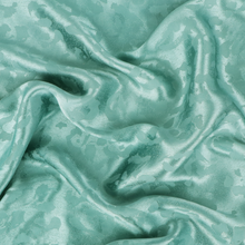 Viscose Cupro Satin - Leopard Jacquard - Light Seafoam Green
