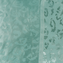 Viscose Cupro Satin - Leopard Jacquard - Light Seafoam Green