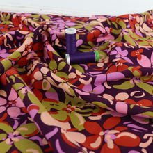 Viscose Lawn - Autumn Flowers - Purple