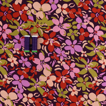 Viscose Lawn - Autumn Flowers - Purple