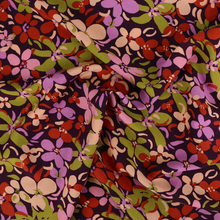 Viscose Lawn - Autumn Flowers - Purple