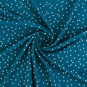 Viscose Lawn - Dotty - Petrol