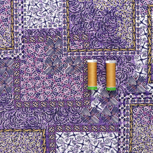 Viscose Lawn - Purple Azulejo