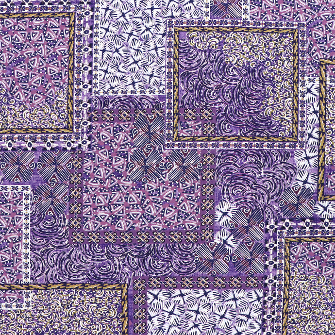 Viscose Lawn - Purple Azulejo