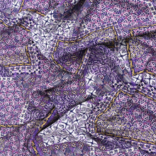 Viscose Lawn - Purple Azulejo