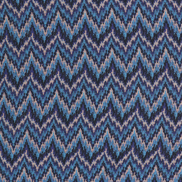 Viscose Lawn - Sparkle Zigzag - Blue