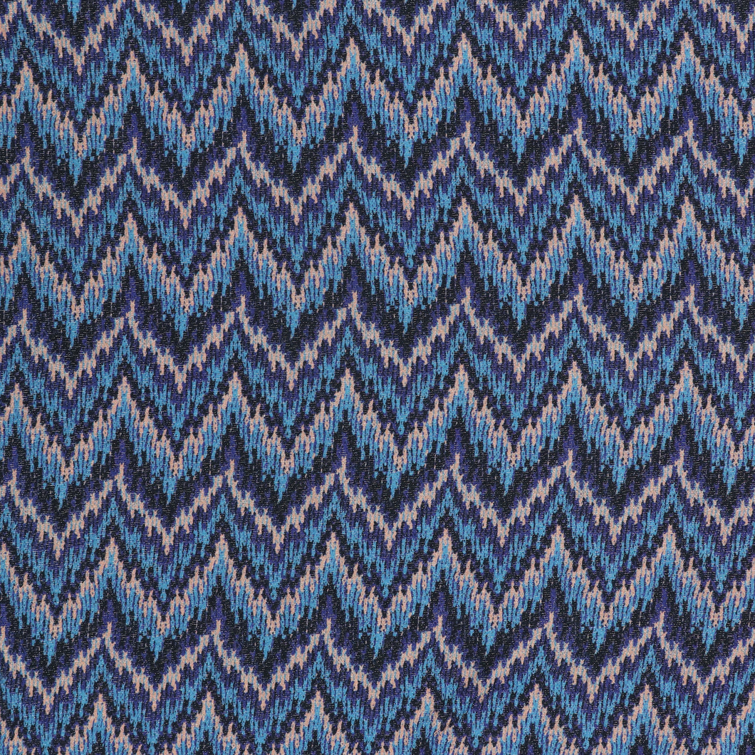 Viscose Lawn - Sparkle Zigzag - Blue