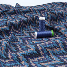 Viscose Lawn - Sparkle Zigzag - Blue