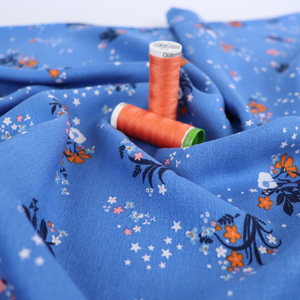 Viscose Crepe - Star Floral - END OF BOLT 67cm