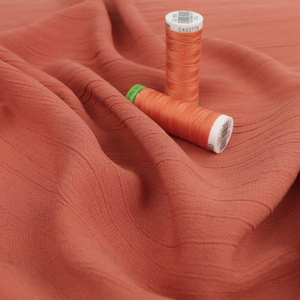 Viscose Linen Crinkle - Terracotta