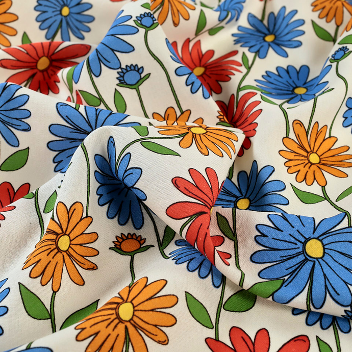 Viscose Linen Blend - Felicity Vintage Flowers - Fabric Godmother