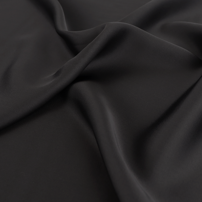 Viscose Satin - Anthracite Grey
