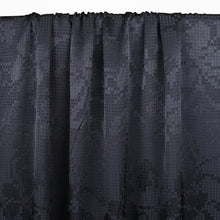 Viscose Satin Jacquard - Black Block Floral