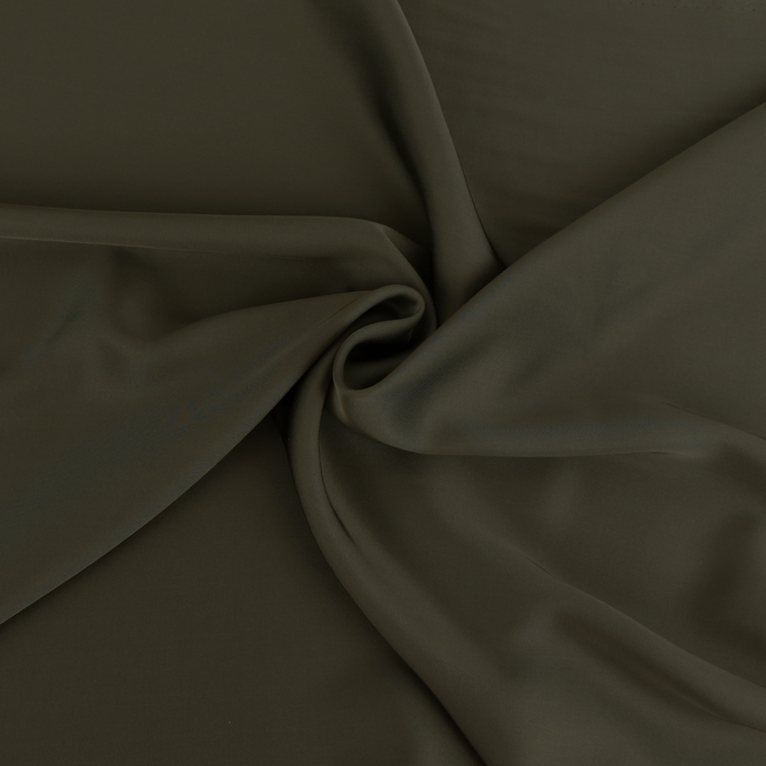 Viscose Satin - Khaki Green