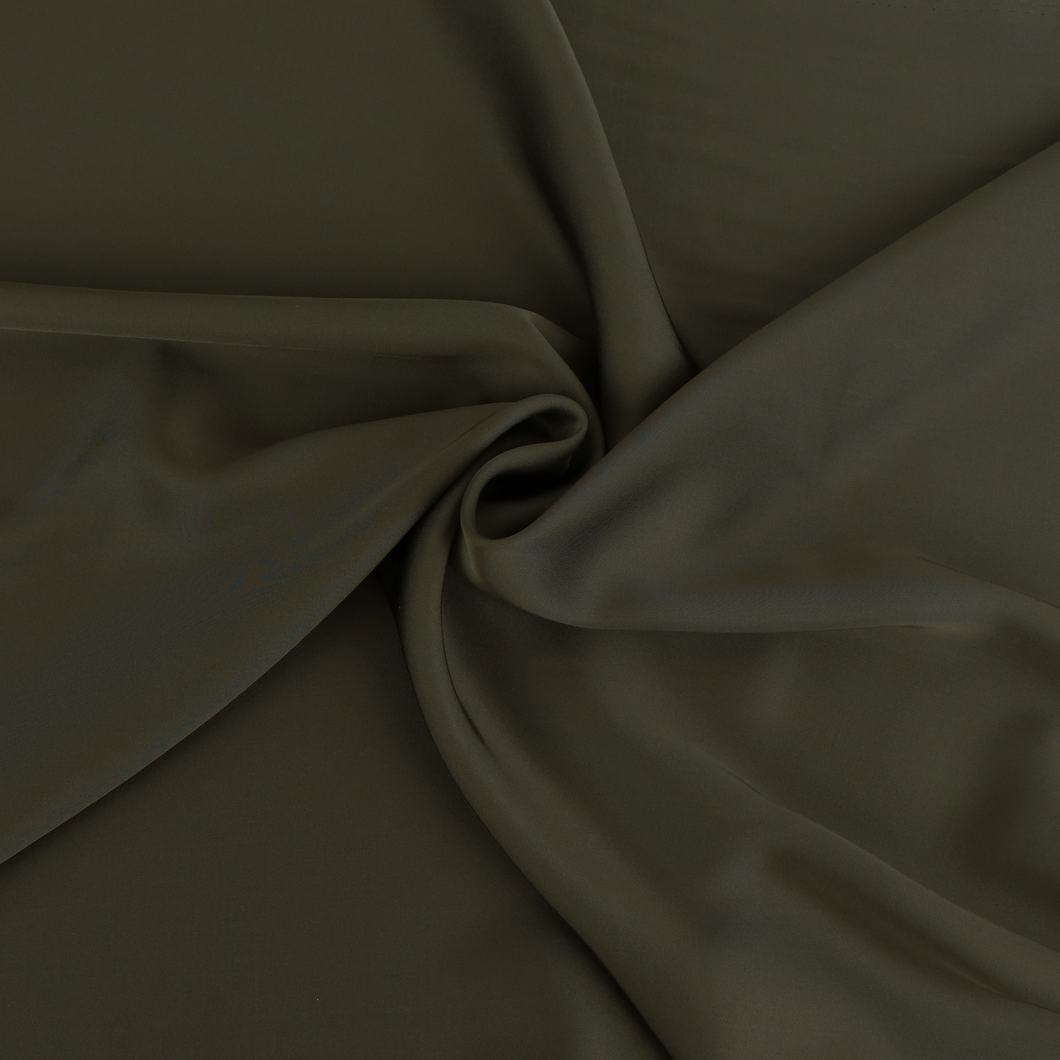 Viscose Satin - Khaki Green
