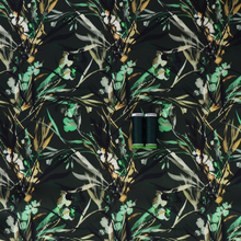 Viscose Satin Twill - Watercolour Botanicals - Forest