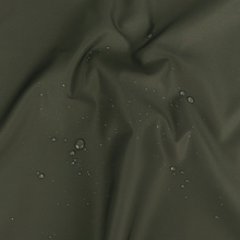 Water Repellant Cotton Blend Trench Coating - Dark Olive Green
