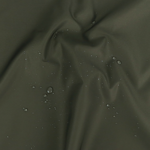 Water Repellant Cotton Blend Trench Coating - Dark Olive Green