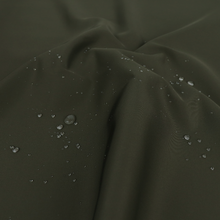 Water Repellant Cotton Blend Trench Coating - Dark Olive Green