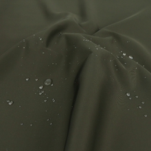 Water Repellant Cotton Blend Trench Coating - Dark Olive Green
