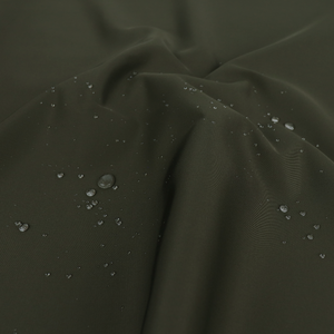 Water Repellant Cotton Blend Trench Coating - Dark Olive Green