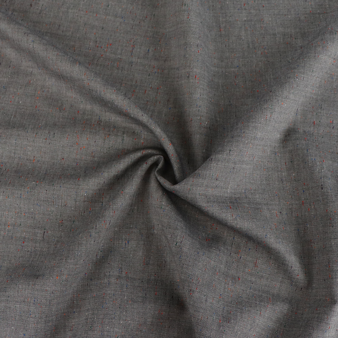 Deadstock Wool Blend Shirting - Grey With Multi Flecks