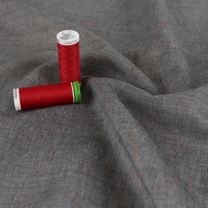 Deadstock Wool Blend Shirting - Grey With Multi Flecks