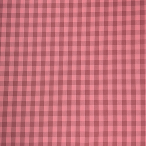 Yarn Dyed Cotton - Coral Pink + Red Gingham