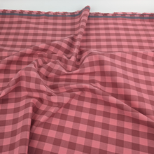 Yarn Dyed Cotton - Coral Pink + Red Gingham