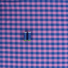 Yarn Dyed Cotton - Lavender + Blue Gingham