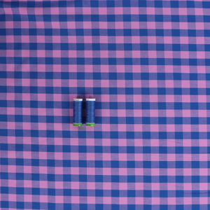 Yarn Dyed Cotton - Lavender + Blue Gingham