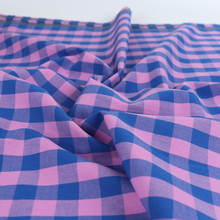 Yarn Dyed Cotton - Lavender + Blue Gingham