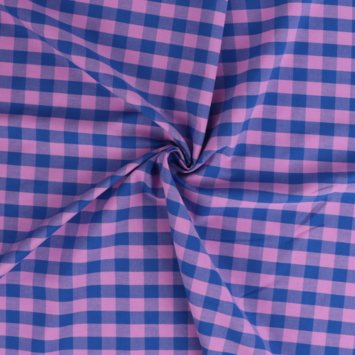 Yarn Dyed Cotton - Lavender + Blue Gingham