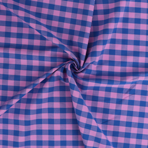 Yarn Dyed Cotton - Lavender + Blue Gingham