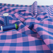 Yarn Dyed Cotton - Lavender + Blue Gingham