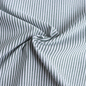 Yarn Dyed Cotton - Green Stripe - END OF BOLT 156cm