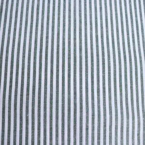 Yarn Dyed Cotton - Green Stripe - END OF BOLT 156cm