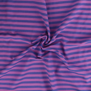 Yarn Dyed Washed Cotton - Stripe - Purple + Blue