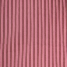 Yarn Dyed Washed Cotton - Stripe - Coral Pink + Brown