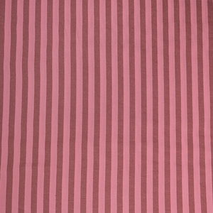 Yarn Dyed Washed Cotton - Stripe - Coral Pink + Brown