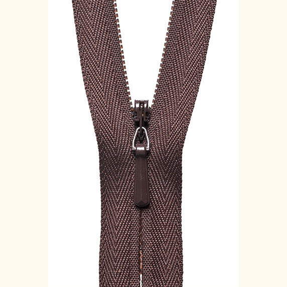 YKK Concealed Invisible Zip 20cm / 8inch - Brown