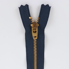 YKK Jeans Zip - 8" / 20cm - Navy Brass