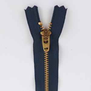 YKK Jeans Zip - 8" / 20cm - Navy Brass