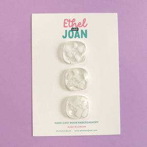 Buttons 30mm - 3 Pack - Snow Shard - Ethel & Joan