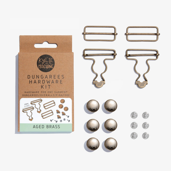 Dungarees Hardware Kit - Aged Brass Hardware - Kylie and the Machine